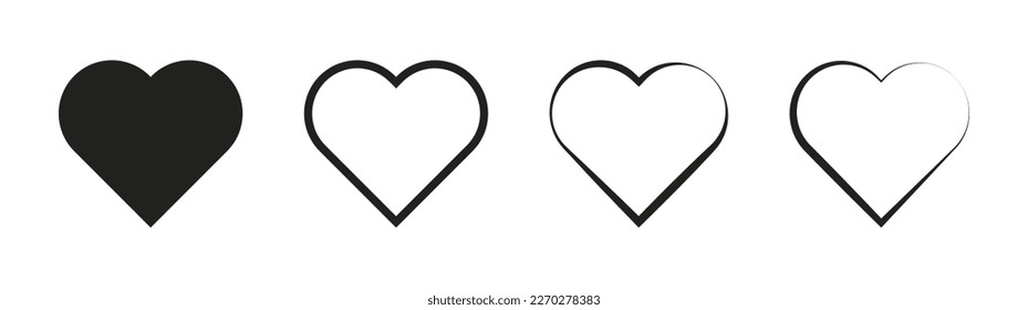 Icono del vector del corazón. Ilustración del vector EPS 10