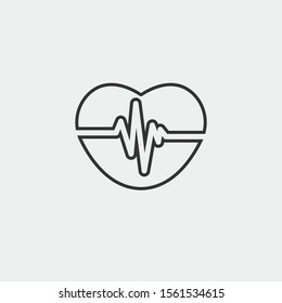 Heart vector icon illustration sign