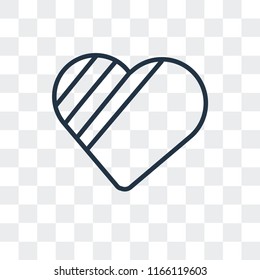 Heart vector icon isolated on transparent background, Heart logo concept