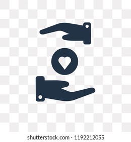 Heart vector icon isolated on transparent background, Heart transparency concept can be used web and mobile