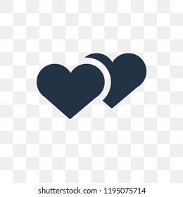 Heart vector icon isolated on transparent background, Heart transparency concept can be used web and mobile