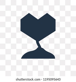 Heart vector icon isolated on transparent background, Heart transparency concept can be used web and mobile