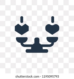 Heart vector icon isolated on transparent background, Heart transparency concept can be used web and mobile