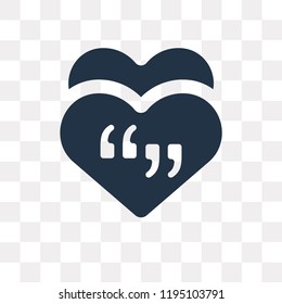 Heart vector icon isolated on transparent background, Heart transparency concept can be used web and mobile
