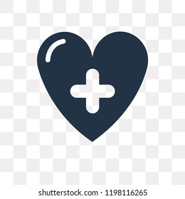 Heart vector icon isolated on transparent background, Heart transparency concept can be used web and mobile