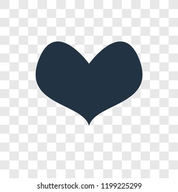 Heart vector icon isolated on transparent background, Heart transparency logo concept