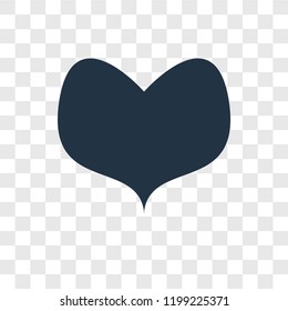 Heart vector icon isolated on transparent background, Heart transparency logo concept