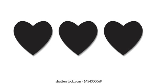 Heart vector icon isolated on white background, Vector illustaration.