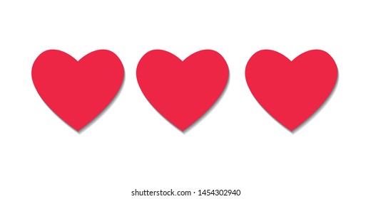 Heart vector icon isolated on white background, vector illustration.