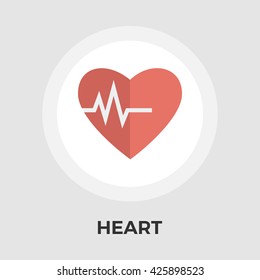 Heart vector icon isolated on the white background.