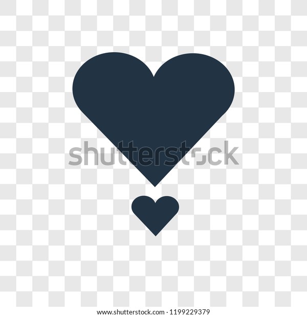 Heart Vector Icon Isolated On Transparent Stock Vector Royalty