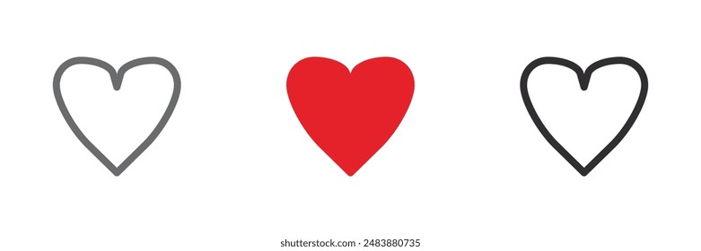 Heart vector, heart icon vector, like symbol, like icon vector, Valentines day, like button, Valentine heart icon, vector illustration, love symbol icon