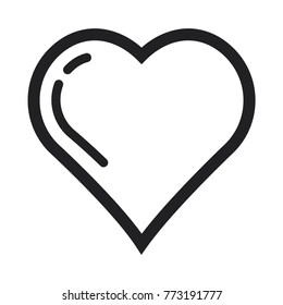 heart vector icon, line art / outline love icon, love symbol 