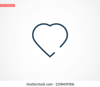 Heart vector icon Line  , Symbol of Love and Valentine's Day Heart vector icon. Social love heart icon. Heart vector icon - Perfect Love symbol 