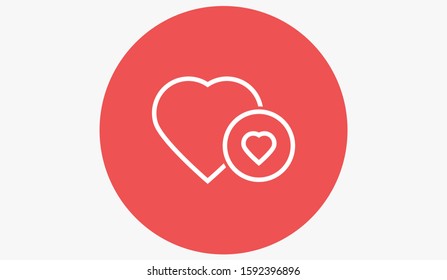 Heart vector icon Line  , Symbol of Love and Valentine's Day Heart vector icon. Social love heart icon. Heart vector icon - Perfect Love symbol 