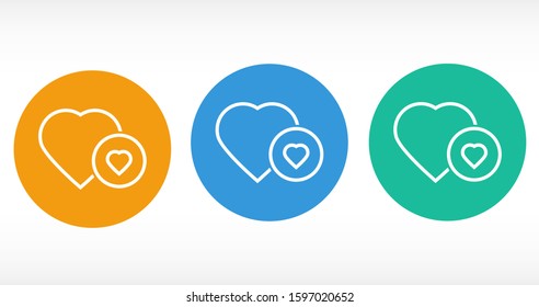 Heart vector icon Line  , Symbol of Love and Valentine's Day Heart vector icon. Social love heart icon. Heart vector icon - Perfect Love symbol 