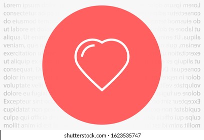 Heart vector icon Line  , Symbol of Love and Valentine's Day Heart vector icon. Social love heart icon. Heart vector icon - Perfect Love symbol 
