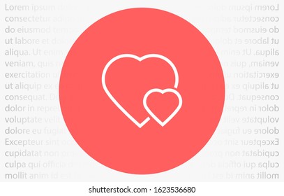 Heart vector icon Line  , Symbol of Love and Valentine's Day Heart vector icon. Social love heart icon. Heart vector icon - Perfect Love symbol 
