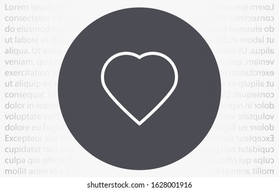 Heart vector icon Line , Symbol of Love and Valentine's Day Heart vector icon. Social love heart icon. Heart vector icon - Perfect Love symbol