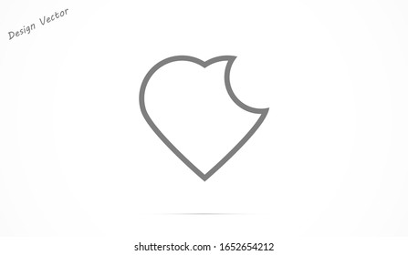 Heart vector icon Line  , Symbol of Love and Valentine's Day Heart vector icon. Social love heart icon. Heart vector icon - Perfect Love symbol 