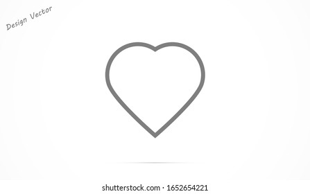 Heart vector icon Line  , Symbol of Love and Valentine's Day Heart vector icon. Social love heart icon. Heart vector icon - Perfect Love symbol 