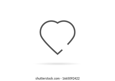 Heart vector icon Line , Symbol of Love and Valentine's Day Heart vector icon. Social love heart icon. Heart vector icon - Perfect Love symbol