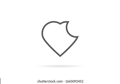 Icono vector del corazón Línea , Símbolo de amor y icono vectorial del Día de San Valentín. Icono del corazón del amor social. Icono de vector del corazón - Símbolo de amor perfecto