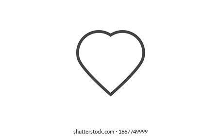 Heart vector icon Line , Symbol of Love and Valentine's Day 