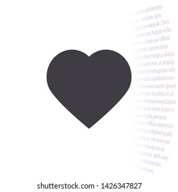 Heart Vector icon . Lorem Ipsum Illustration design