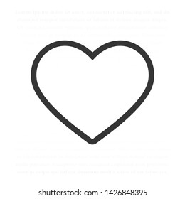 heart Vector icon . Lorem Ipsum Illustration design