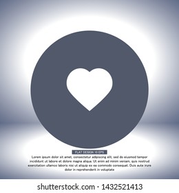 Heart Vector icon . Lorem Ipsum Illustration design