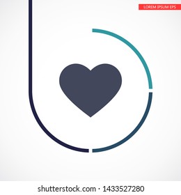 heart Vector icon . Lorem Ipsum Illustration design