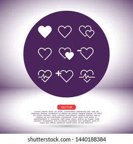 heart vector icon , Lorem ipsum flat design