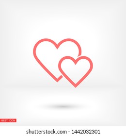 heart vector icon , Lorem ipsum flat design