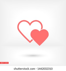 heart vector icon , Lorem ipsum flat design
