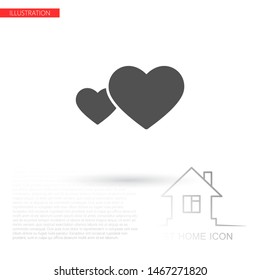 heart Vector icon . Lorem Ipsum Illustration design