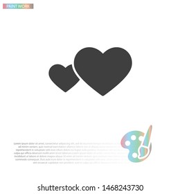 heart Vector icon . Lorem Ipsum Illustration design