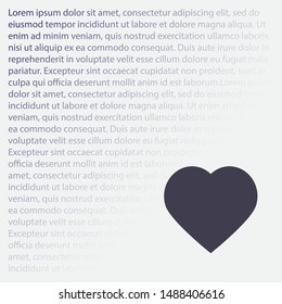 Heart Vector icon . Lorem Ipsum Illustration design