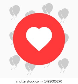 Heart Vector icon . Lorem Ipsum Illustration design