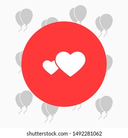 heart Vector icon . Lorem Ipsum Illustration design