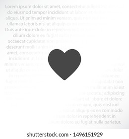heart Vector icon . Lorem Ipsum Illustration design