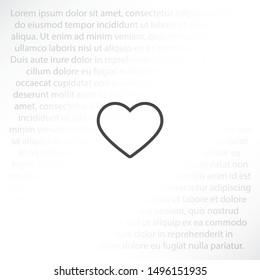 heart Vector icon . Lorem Ipsum Illustration design