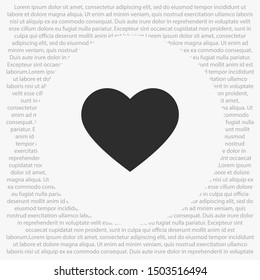 heart Vector icon . Lorem Ipsum Illustration design
