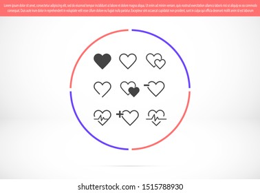 heart vector icon , Lorem ipsum flat design