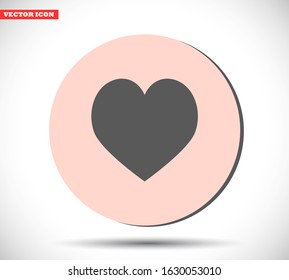 Heart vector icon , lorem ipsum Flat design
