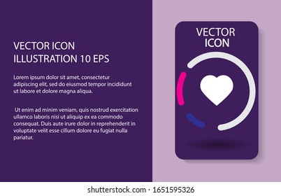 Icono del vector del corazón . Diseño de ilustración de Lorem Ipsum