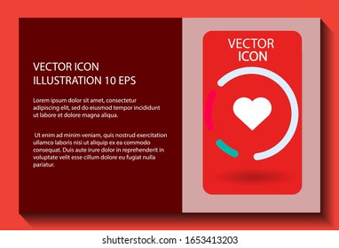 Heart Vector icon . Lorem Ipsum Illustration design