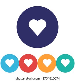 Heart vector icon , lorem ipsum Flat design