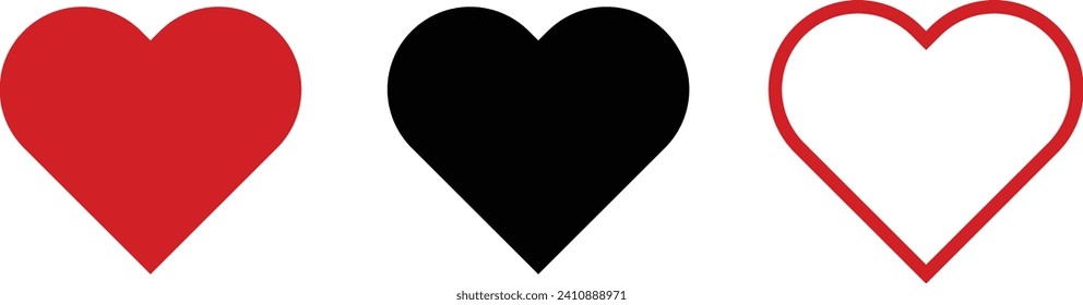 heart vector icon, love background design