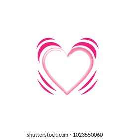 	
Heart vector icon, Love Brush Vector Template Design